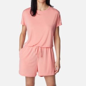 Columbia PFG Slack Water Knit Romper Sorbet Peach XXL